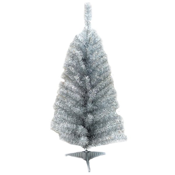 Celebrations Silver Tinsel Tree Indoor Christmas Decor B-21320B